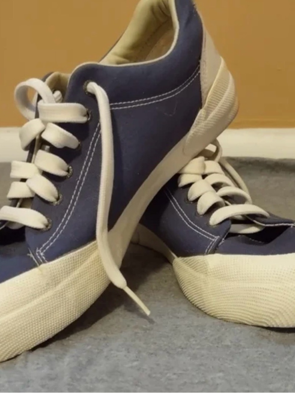 Coach Blue Canvas Y2K Sneakers with White Soles